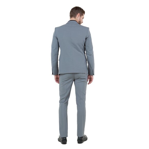 Vitto's Premium Polyester 2pc Mens Suit, Light Grey - Picture 2 of 6